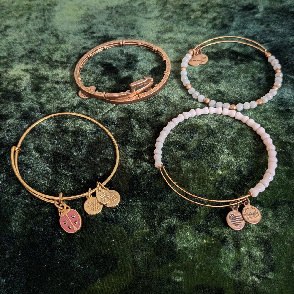 Set of 4 Alex And Ani Bangle Bracelets